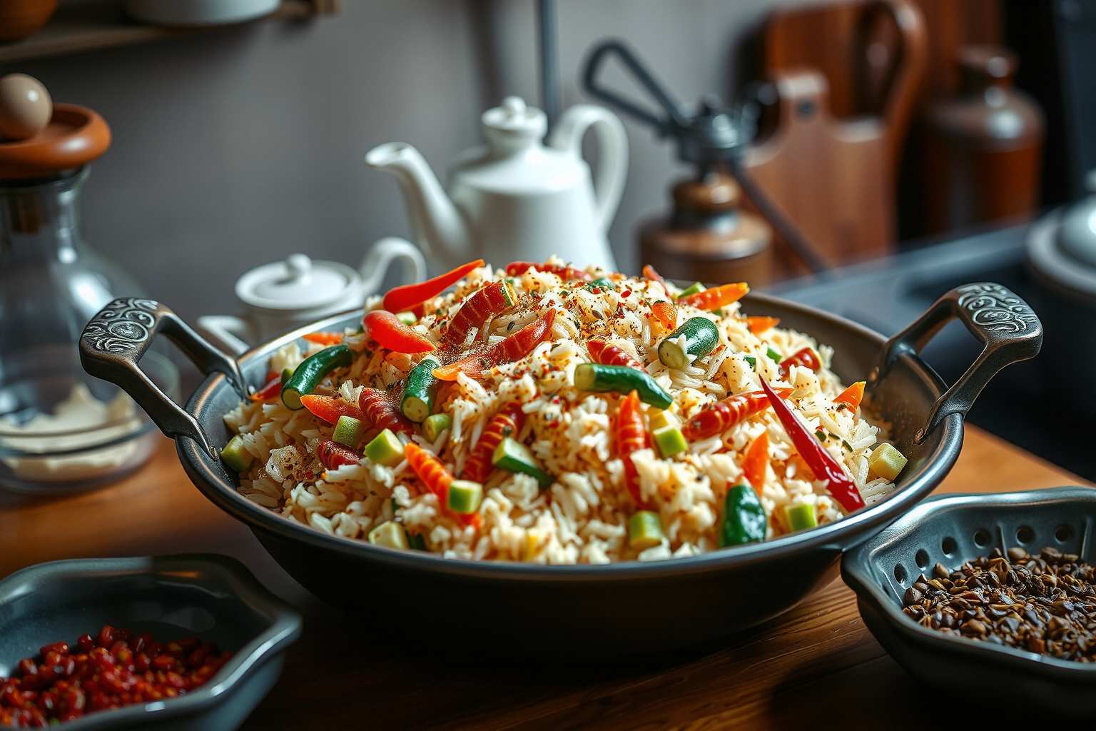 Plato casero de arroz chino con verduras y huevo – receta fácil y rápida