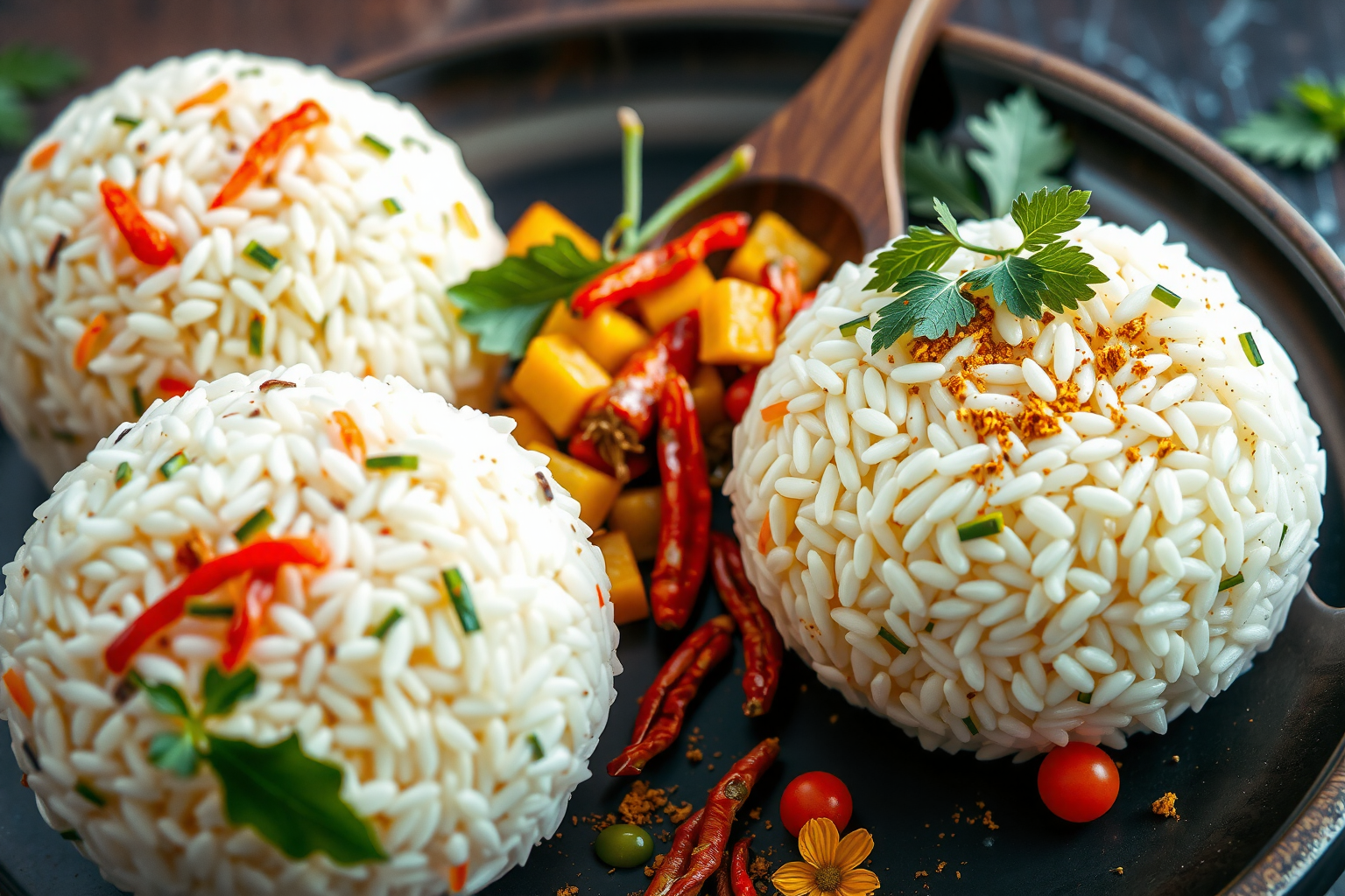 Plato de arroz tres delicias con verduras, huevo y jamón – receta casera para sorprender